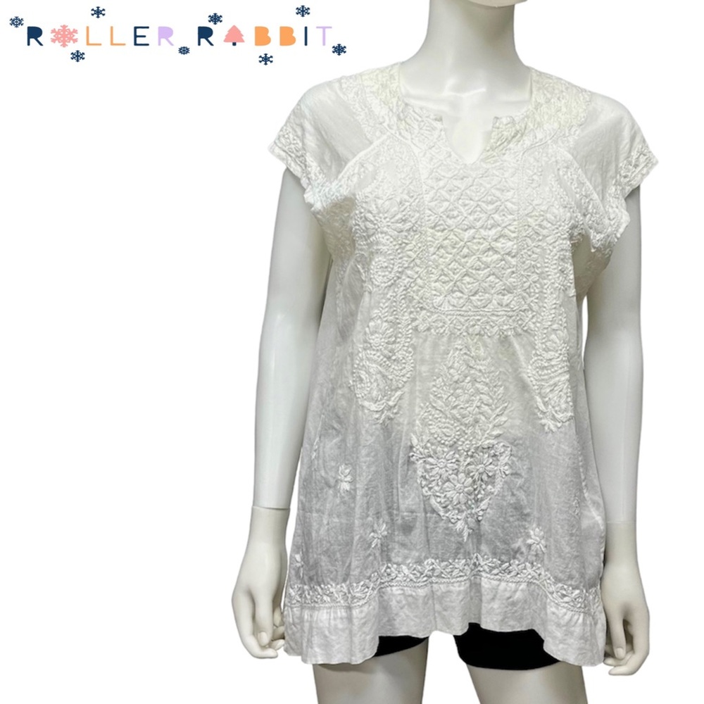 ⭐️Roberta Roller Rabbit White Faith Top [5098]